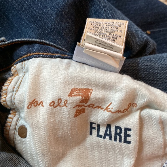 7 for all mankind low rise dark wash flare - Picture 7 of 7